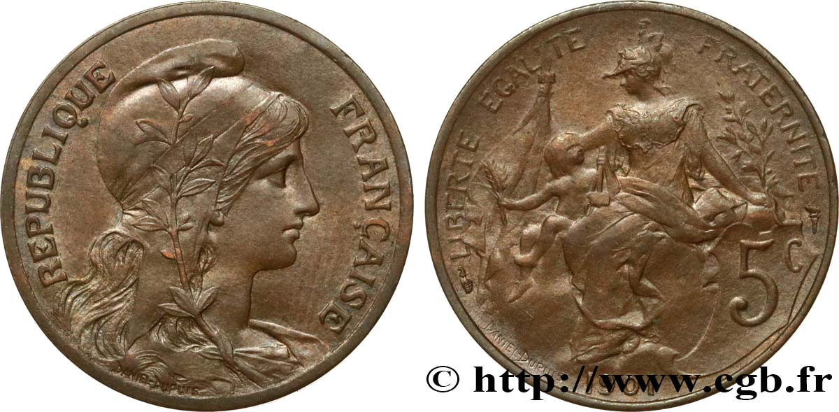 5 centimes Daniel-Dupuis 1901  F.119/11 MBC50 