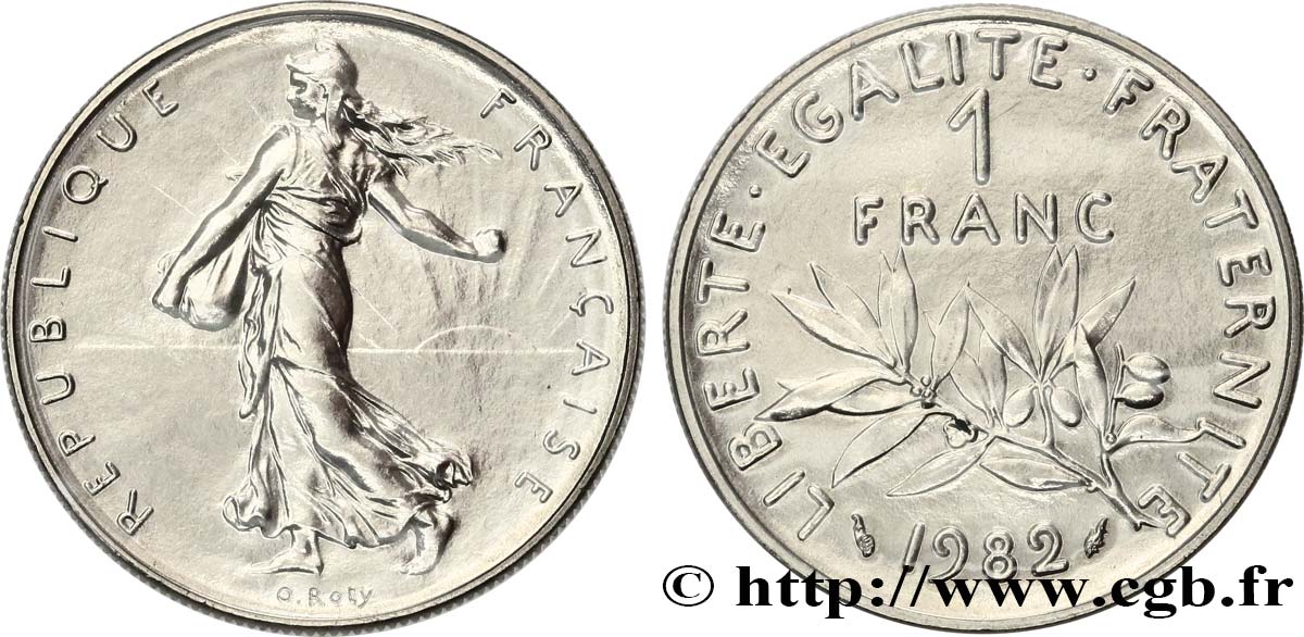 1 franc Semeuse, nickel 1982 Pessac F.226/27 MS 