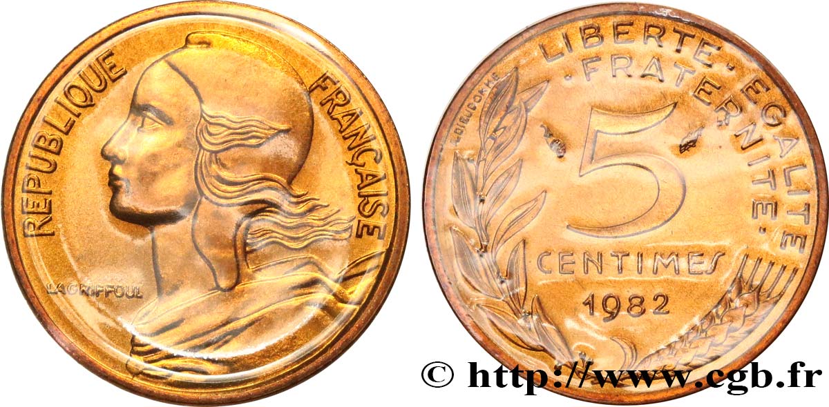 5 centimes Marianne 1982 Pessac F.125/18 MS 