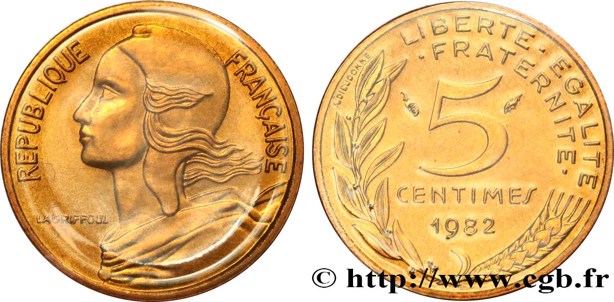 5 centimes Marianne 1982 Pessac F.125/18 MS 
