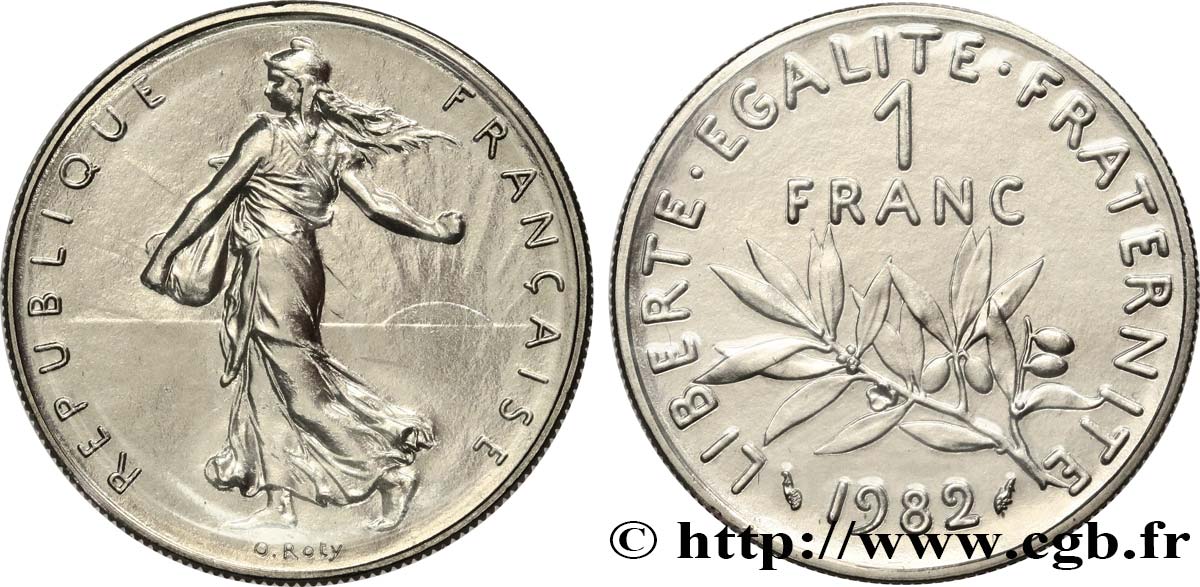 1 franc Semeuse, nickel 1982 Pessac F.226/27 MS 