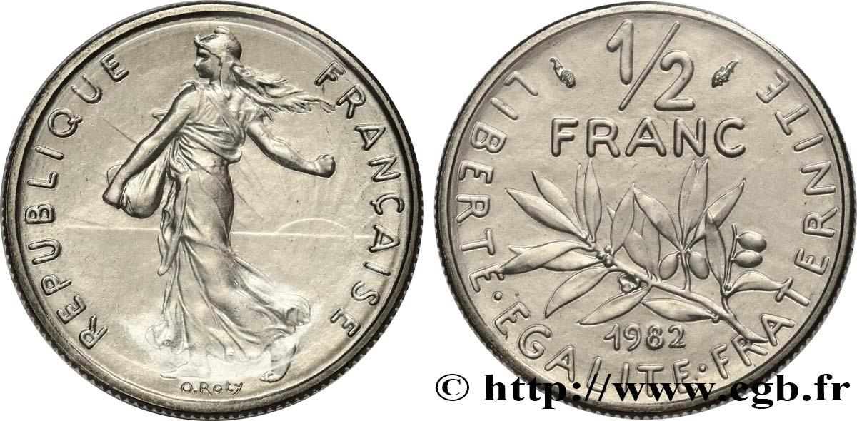1/2 franc Semeuse 1982 Pessac F.198/21 FDC 