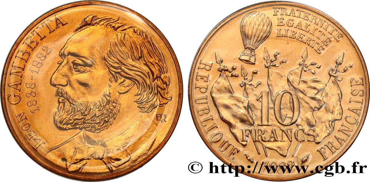 10 francs Gambetta 1982  F.366/2 FDC 