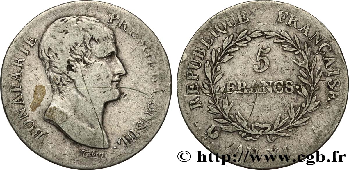 5 francs Bonaparte Premier Consul 1803 Paris F.301/1 VF 