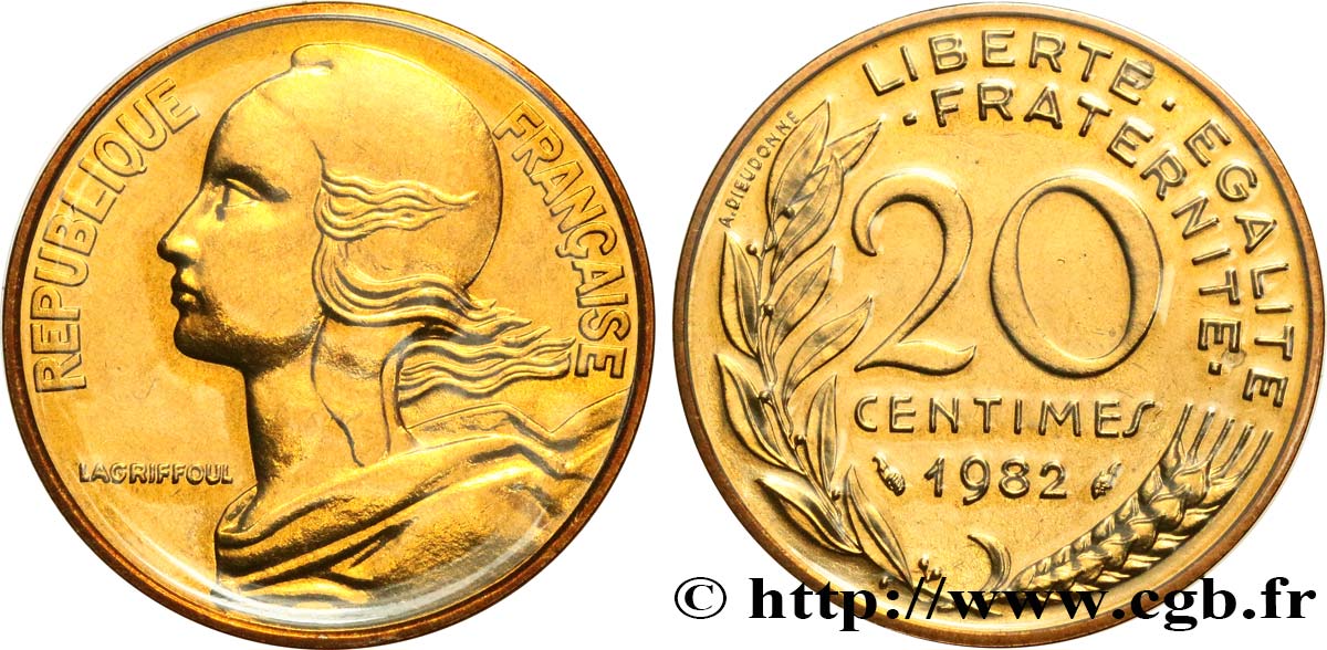 20 centimes Marianne 1982 Pessac F.156/22 FDC 