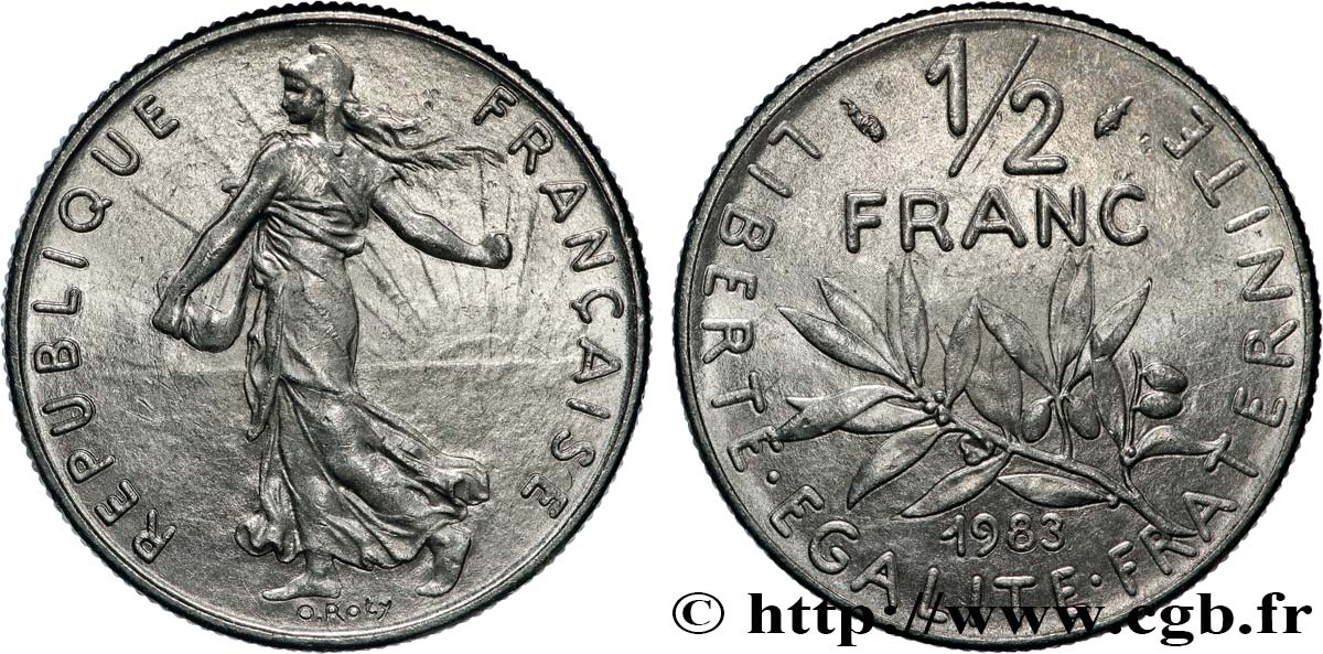 1/2 franc Semeuse 1983 Pessac F.198/22 ST 