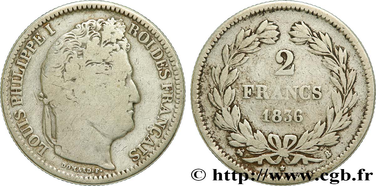 2 francs Louis-Philippe 1836 Rouen F.260/52 VG 