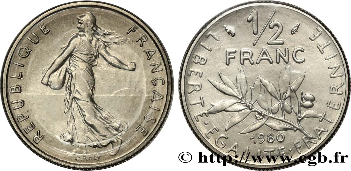 1/2 franc Semeuse 1980  F.198/19 ST 