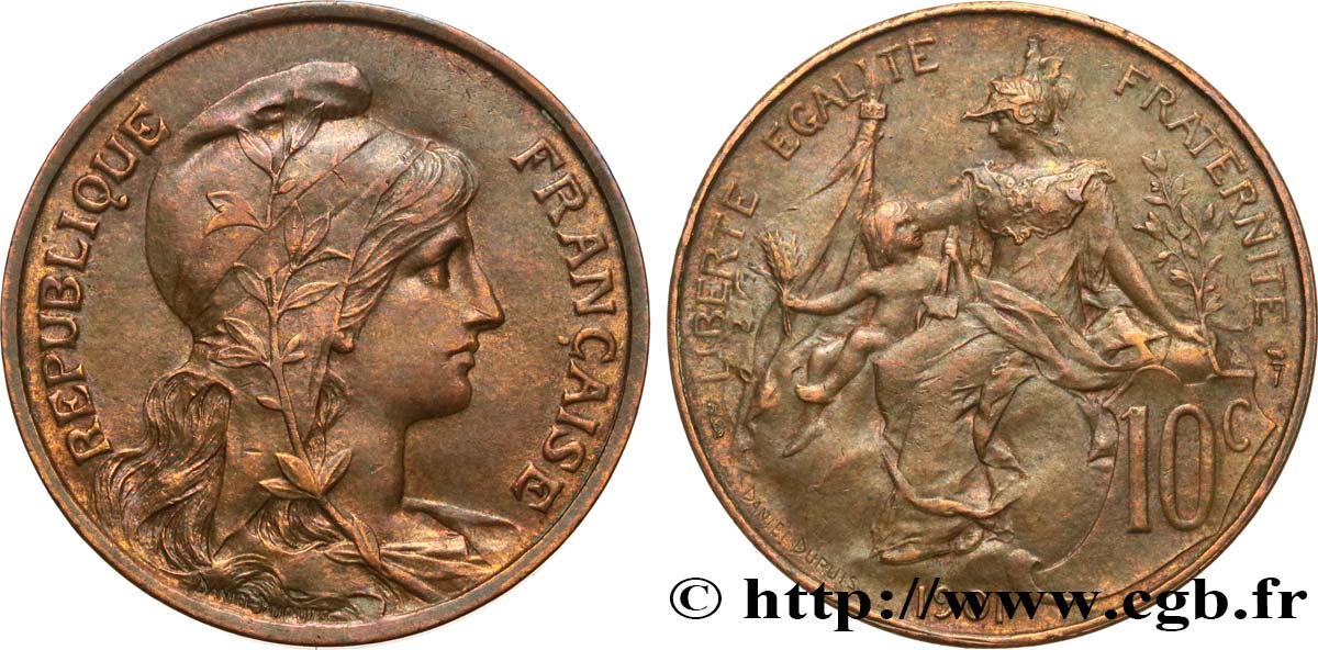 10 centimes Daniel-Dupuis 1901  F.136/10 XF 