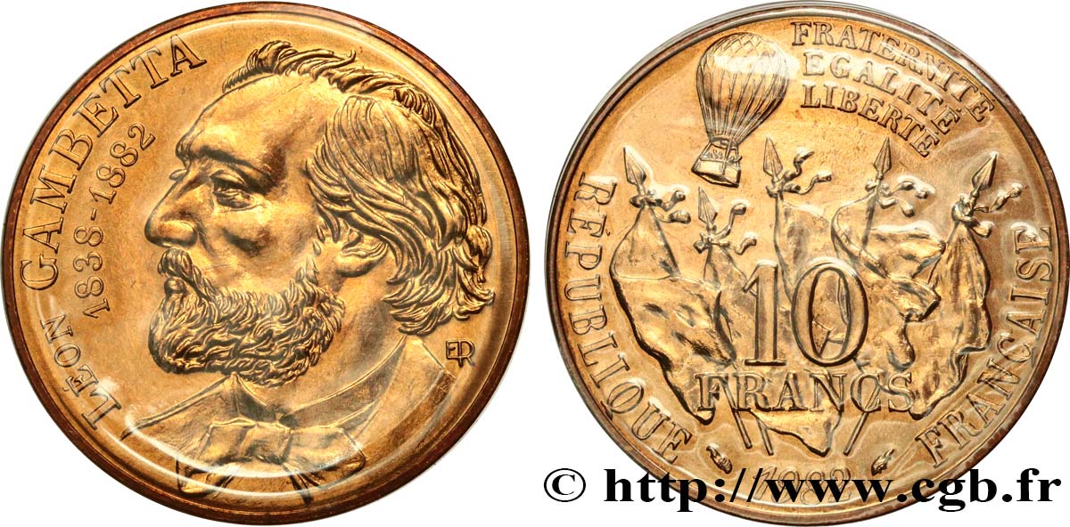 10 francs Gambetta 1982  F.366/2 FDC 