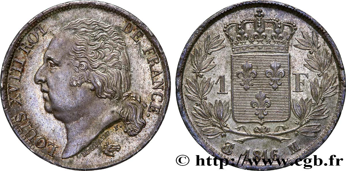 1 franc Louis XVIII 1816 Toulouse F.206/5 SPL63 