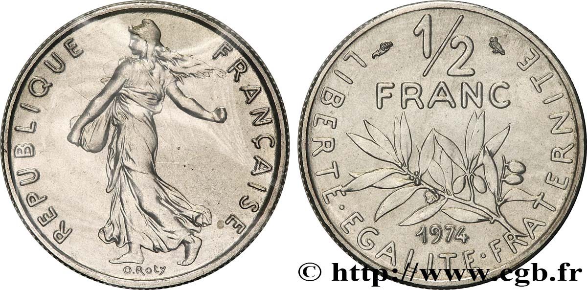 1/2 franc Semeuse 1974 Pessac F.198/13 ST 