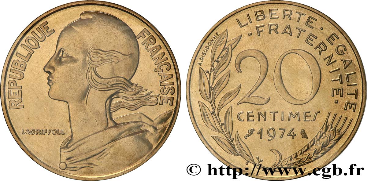 20 centimes Marianne 1974 Pessac F.156/14 ST 