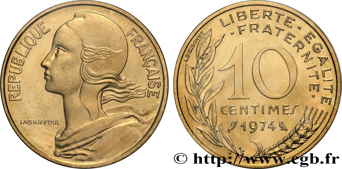 10 centimes Marianne 1974 Pessac F.144/14 ST 