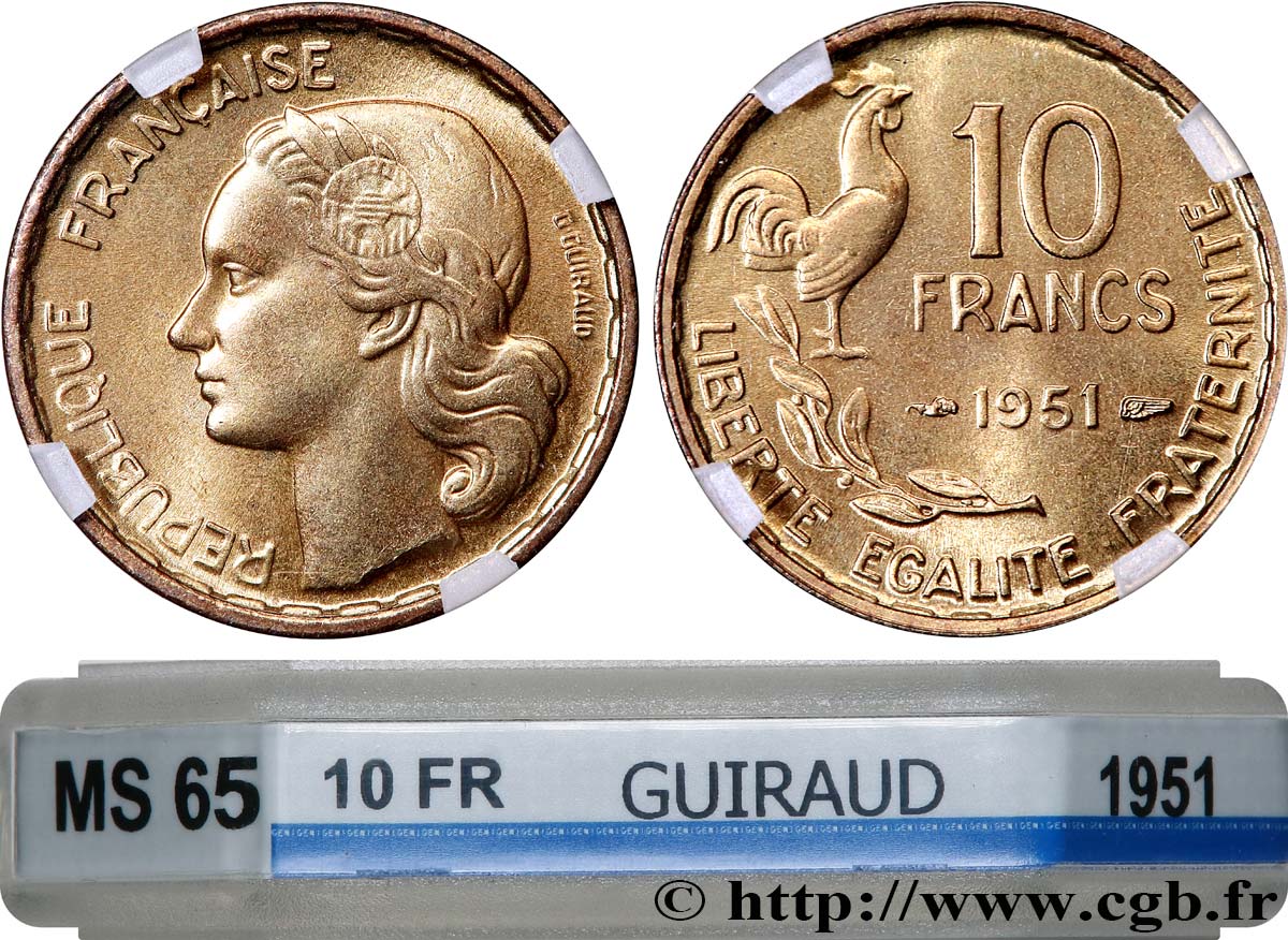 10 francs Guiraud 1951  F.363/4 FDC65 GENI