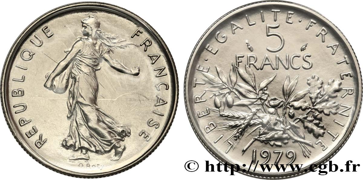 5 francs Semeuse, nickel 1979 Pessac F.341/11 FDC 