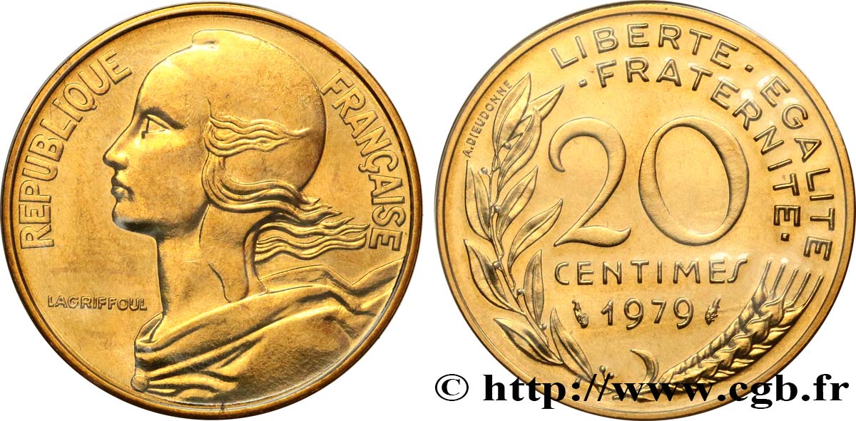 20 centimes Marianne 1979 Pessac F.156/19 MS 