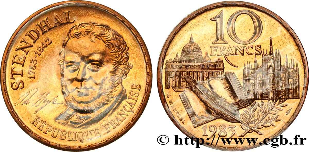 10 francs Stendhal, tranche B 1983  F.368/2 FDC 