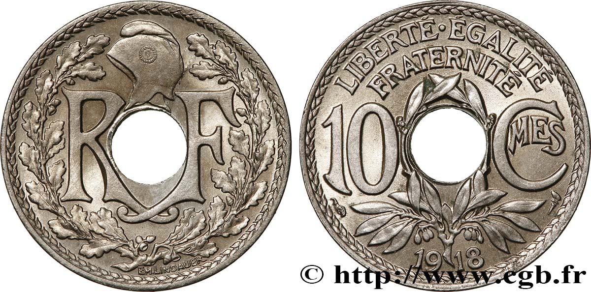 10 centimes Lindauer 1918  F.138/2 AU58 
