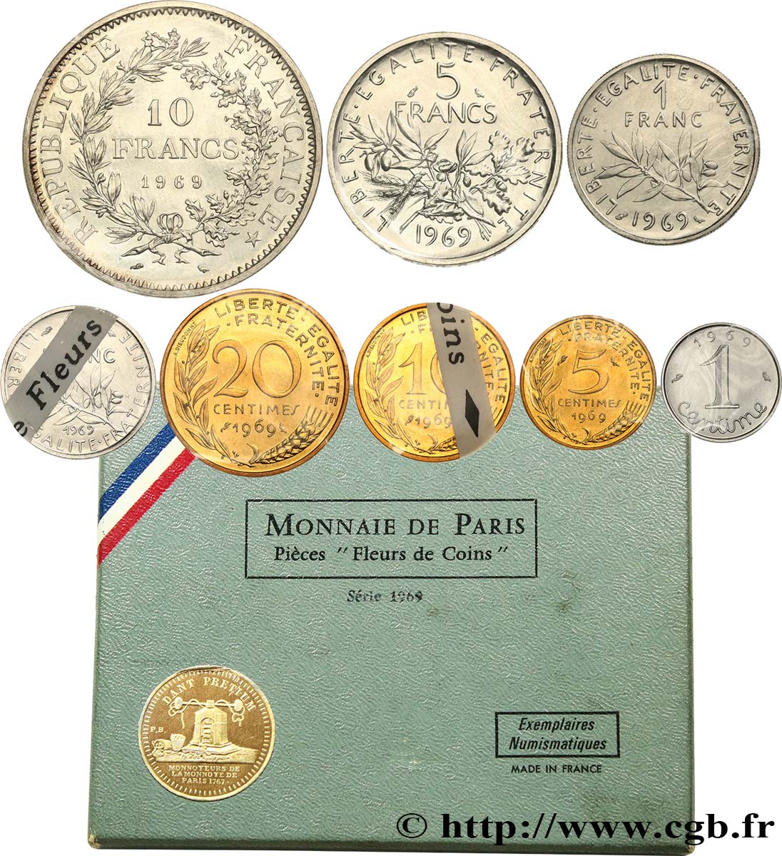 Boîte Fleur de Coins 1969 Paris F.5000/10 MS 