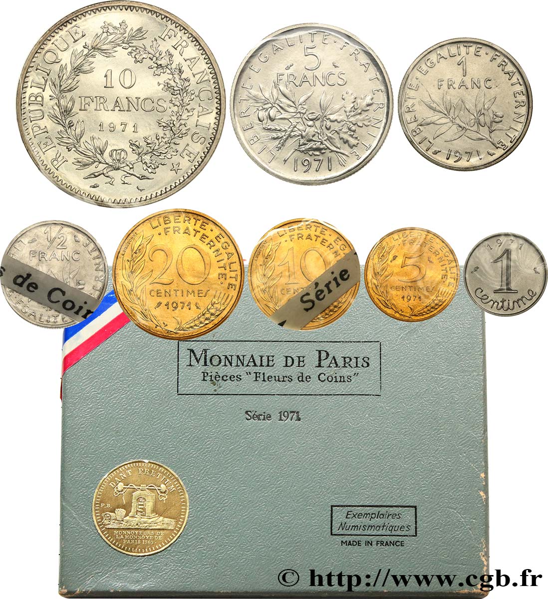 Boîte Fleur de Coins 1971 Paris F.5000/12 MS 