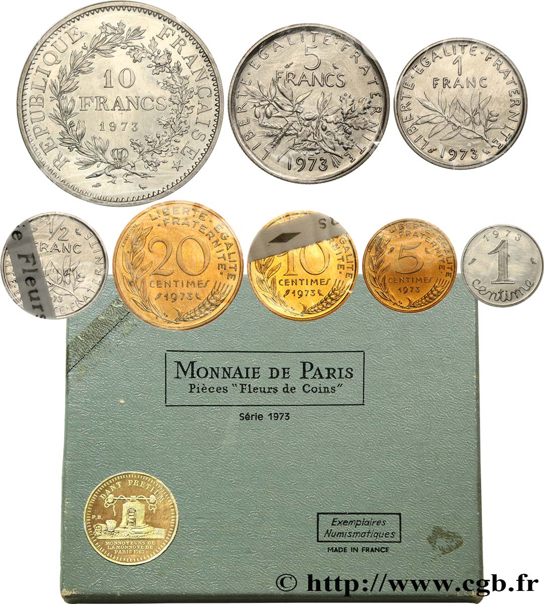 Boîte Fleur de Coins 1973 Paris F.5000 14 MS 