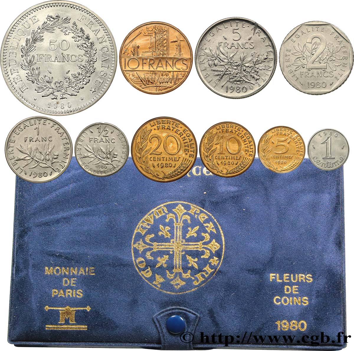 Boîte Fleur de Coins 1980 Paris F.5000 34 MS 