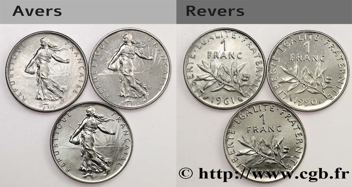 Lot de 1 franc Semeuse, nickel n.d. Pessac F.226/6 SUP/SPL 