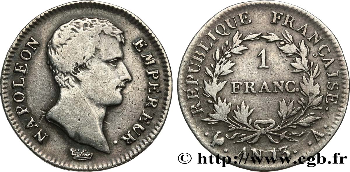 1 franc Napoléon Empereur, Calendrier révolutionnaire 1805 Paris F.201/14 S 