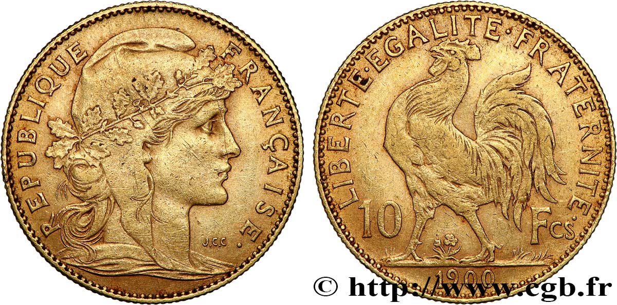 10 francs Coq 1900 Paris F.509/3 BB 