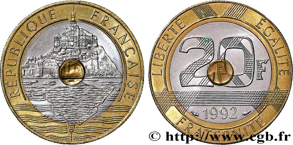 20 francs Mont Saint-Michel 1992 Pessac F.403/5 MS64 