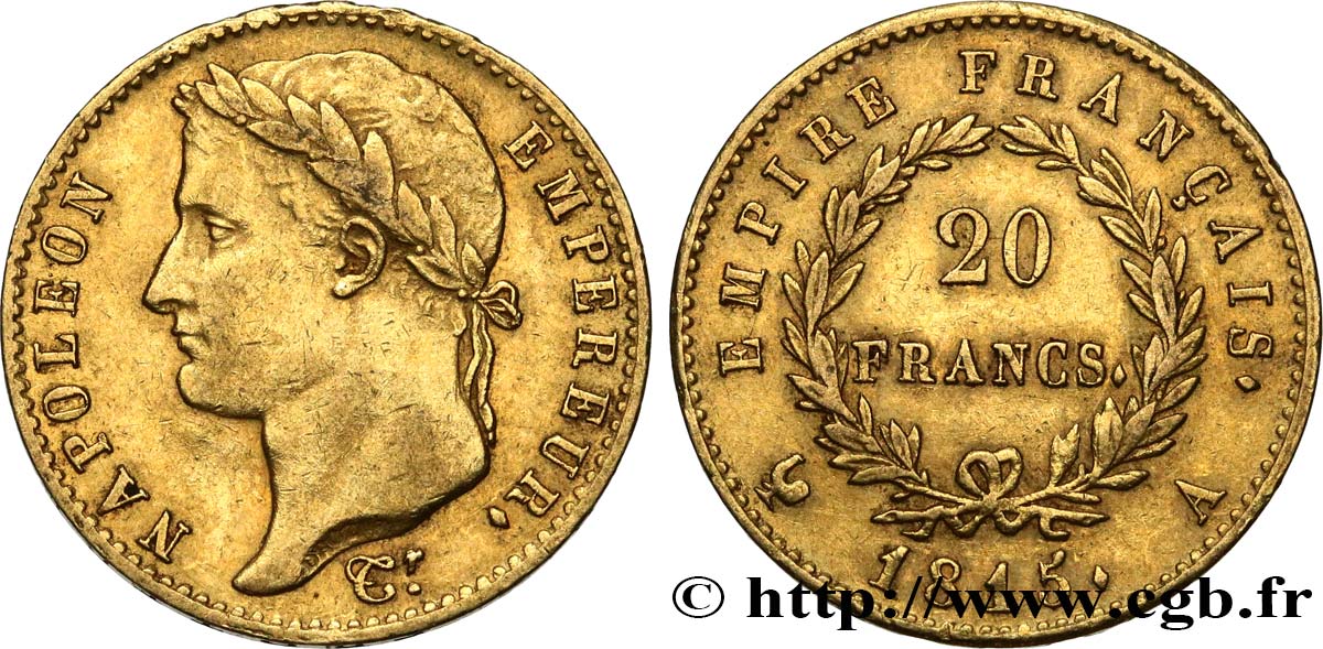 20 francs or Napoléon tête laurée, Cent-Jours 1815 Paris F.516A/1 TTB+ 