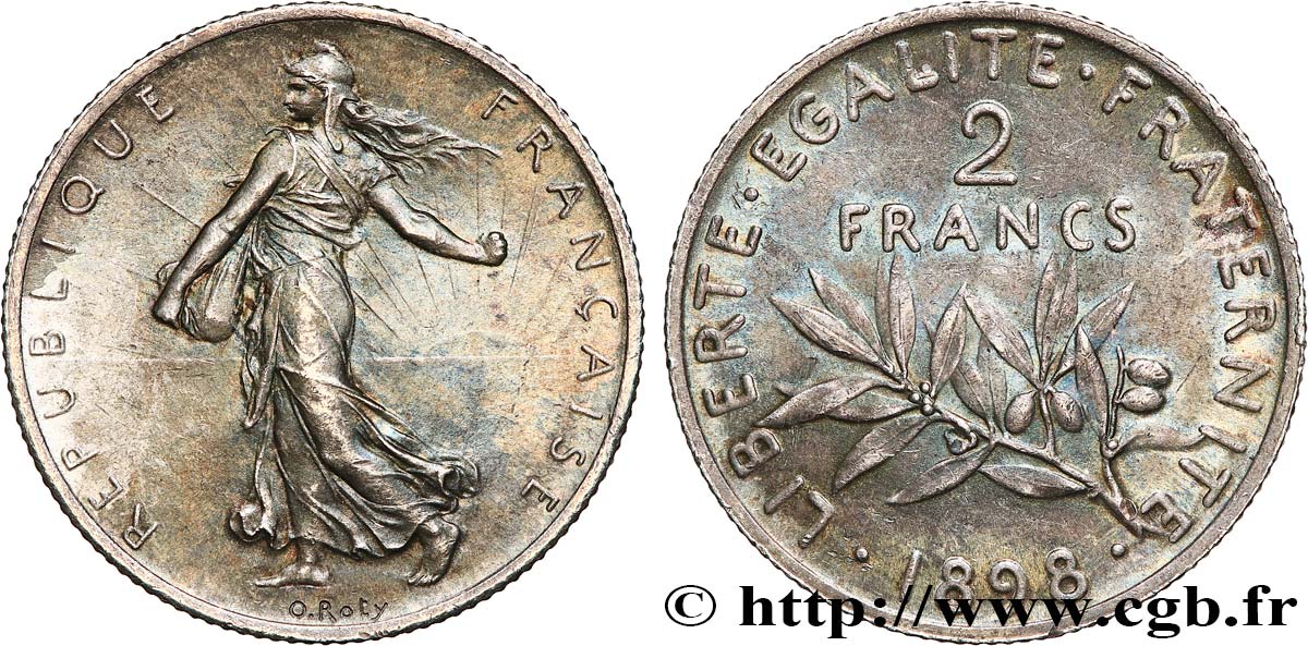 2 francs Semeuse 1898  F.266/1 SUP61 