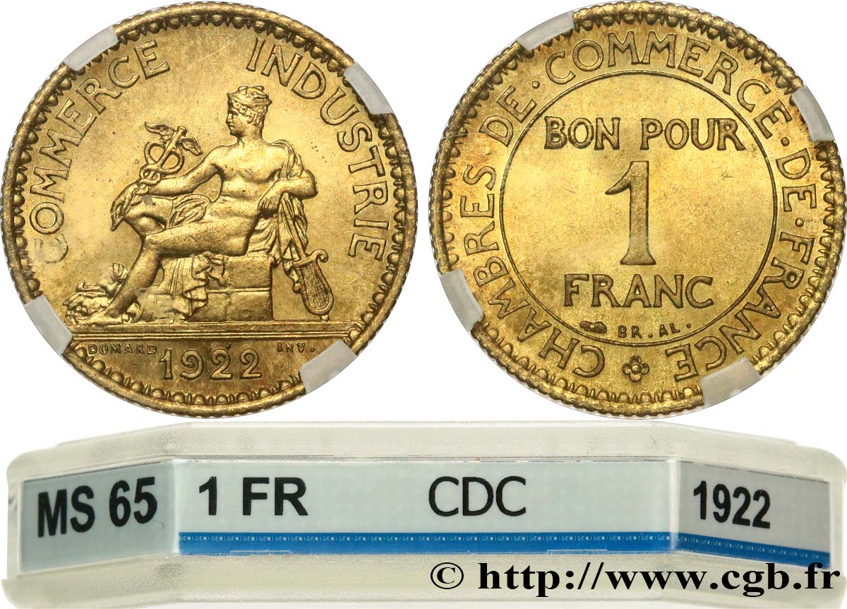 1 franc Chambres de Commerce 1922 Paris F.218/4 FDC65 GENI