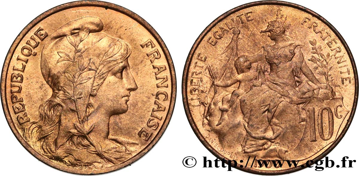 10 centimes Daniel-Dupuis 1900  F.136/8 SPL64 