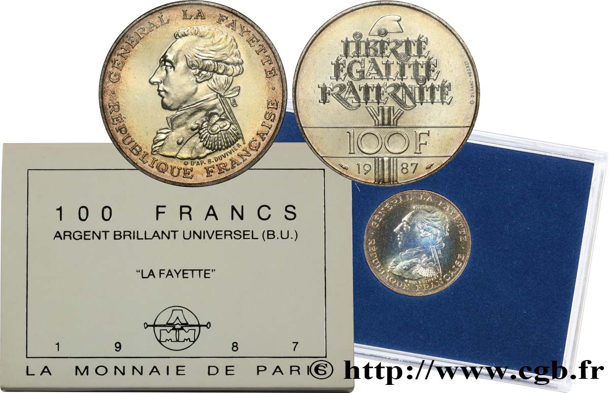 Brillant Universel 100 francs Égalité - La Fayette 1987 Paris F5.1603 6 FDC 
