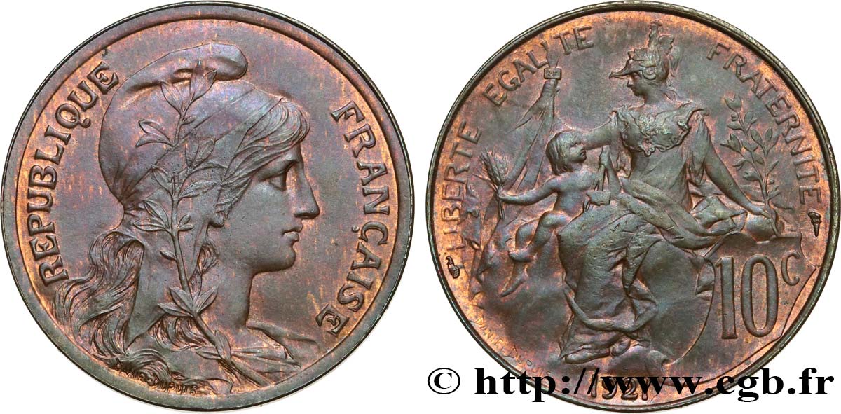 10 centimes Daniel-Dupuis 1921  F.136/30 SUP62 