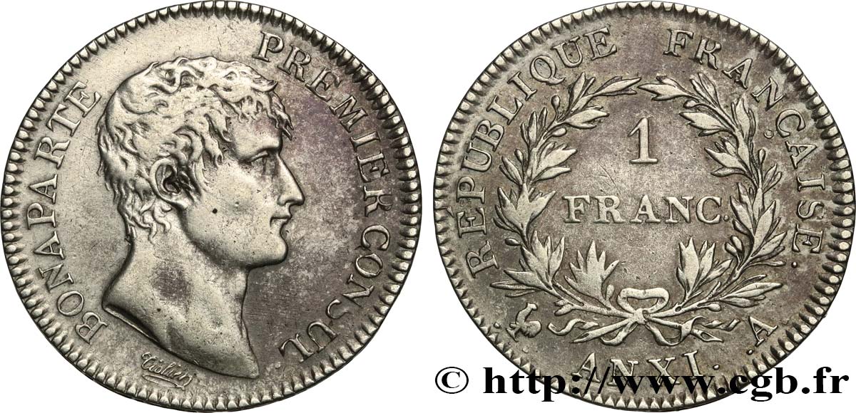 1 franc Bonaparte Premier Consul 1803 Paris F.200/1 TB+ 