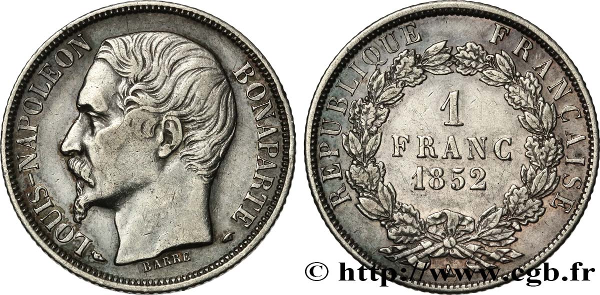 1 franc Louis-Napoléon 1852 Paris F.212/1 q.SPL 