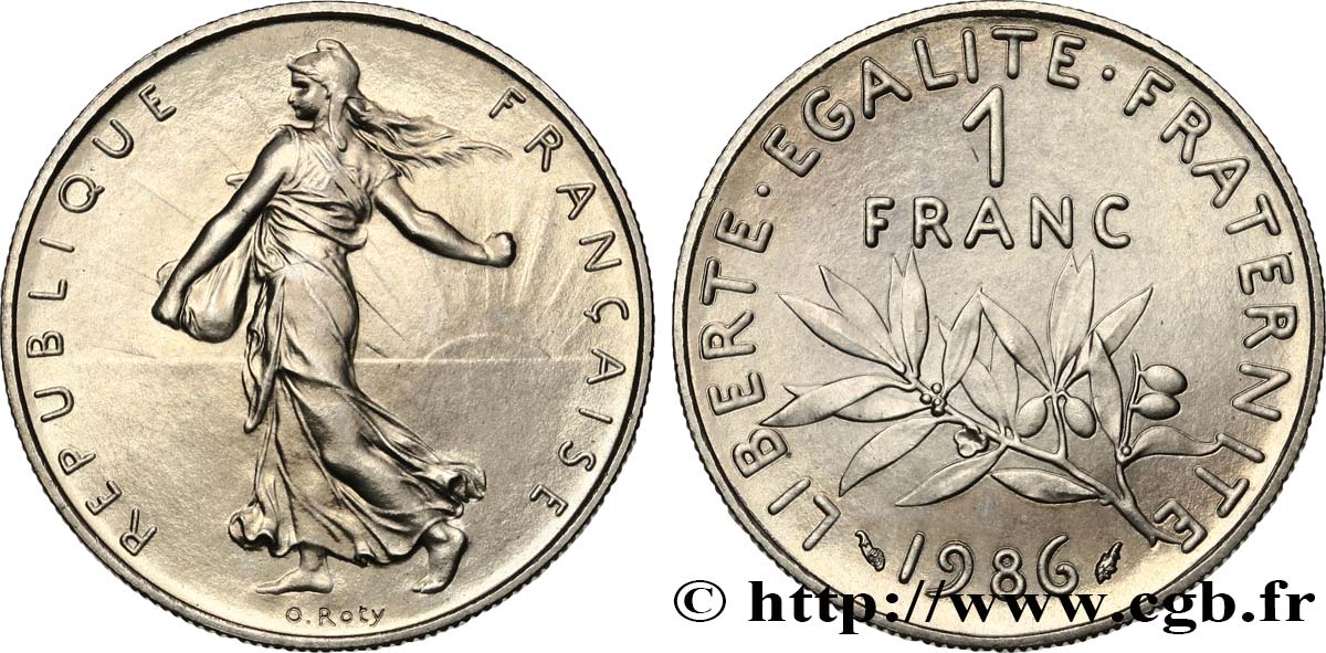 1 franc Semeuse, nickel 1986 Pessac F.226/31 FDC65 