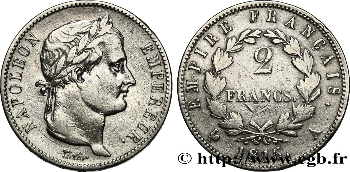 2 francs Cent-Jours 1815 Paris F.256/1 fSS 