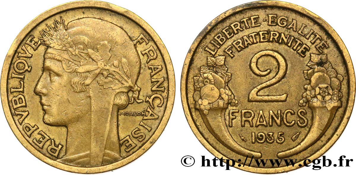 2 francs Morlon 1935  F.268/8 SS45 