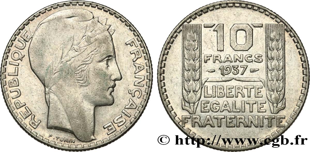 10 francs Turin 1937  F.360/8 BC+ 
