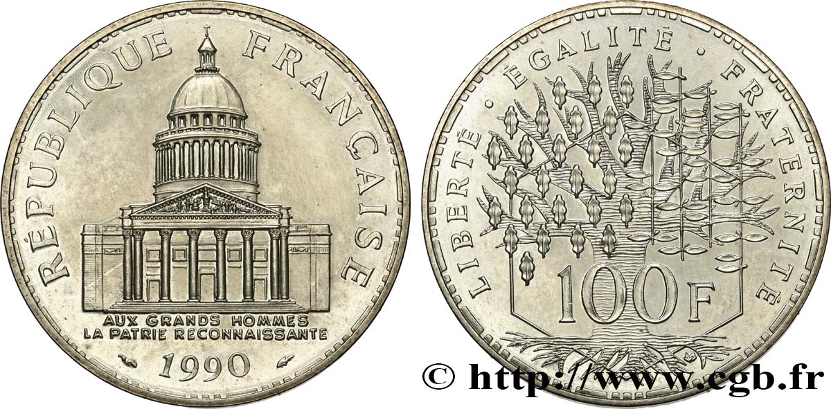 100 francs Panthéon 1990  F.451/10 SUP+ 