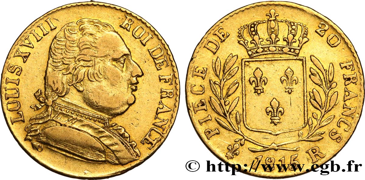 20 francs or Londres 1815 Londres F.518/1 TTB50 