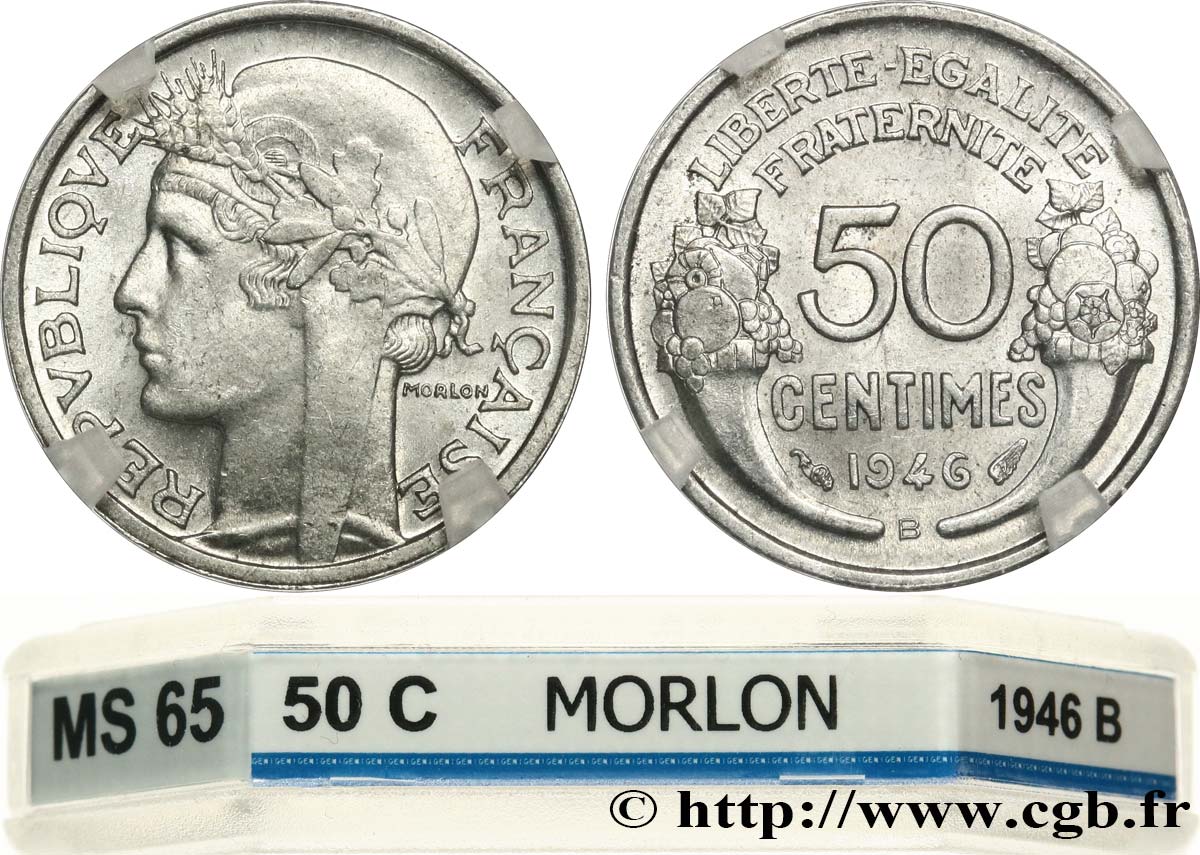 50 centimes Morlon, légère 1946 Beaumont-le-Roger F.194/9 FDC65 GENI