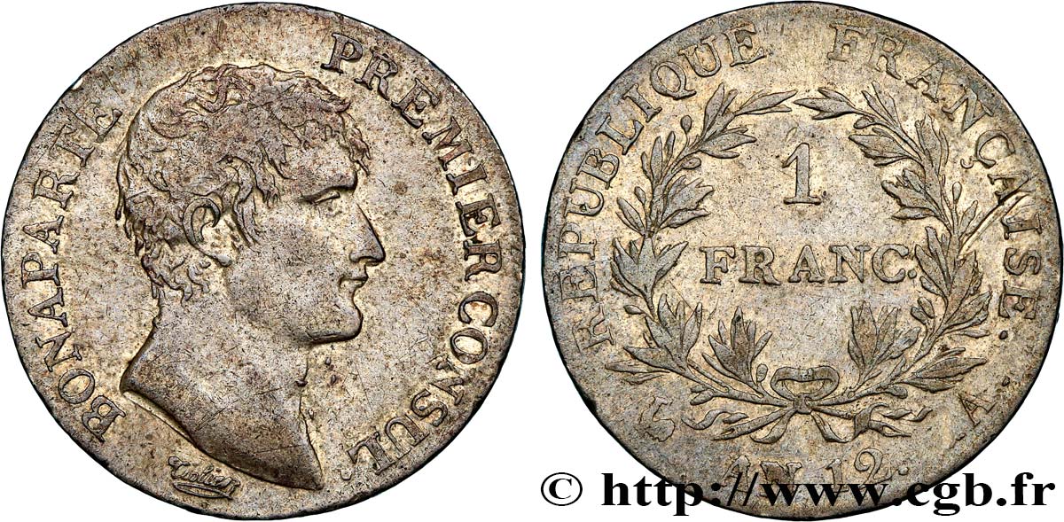 1 franc Bonaparte Premier Consul 1804 Paris F.200/8 S35 