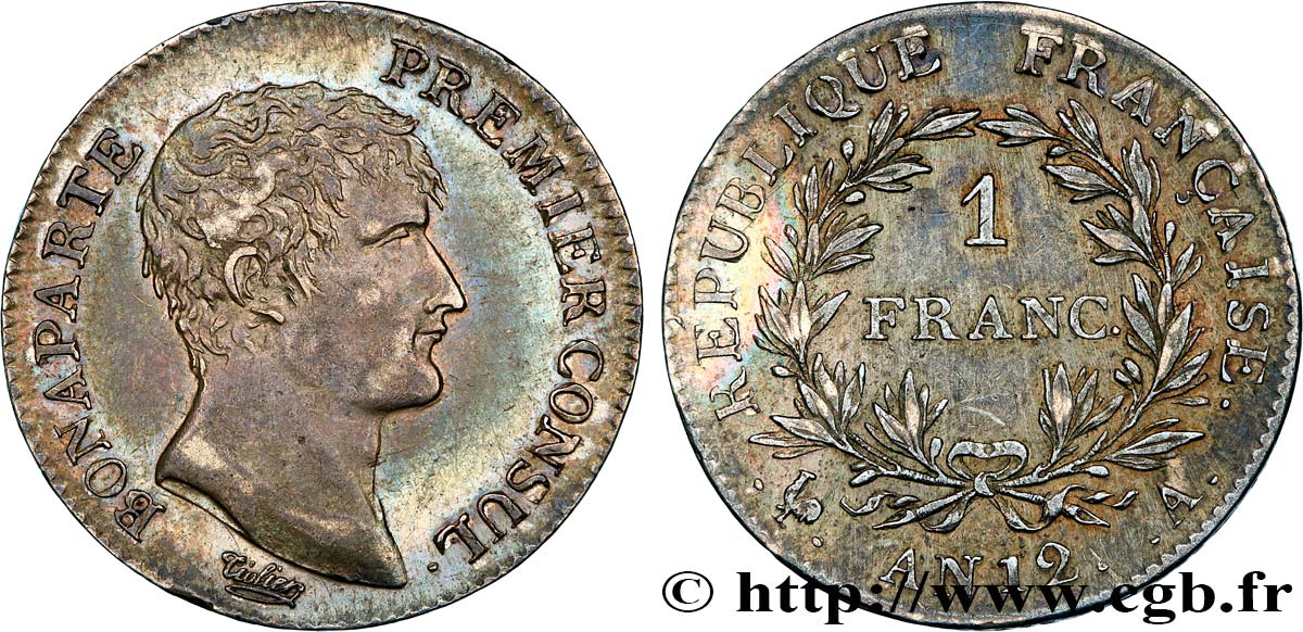 1 franc Bonaparte Premier Consul 1804 Paris F.200/8 SUP 