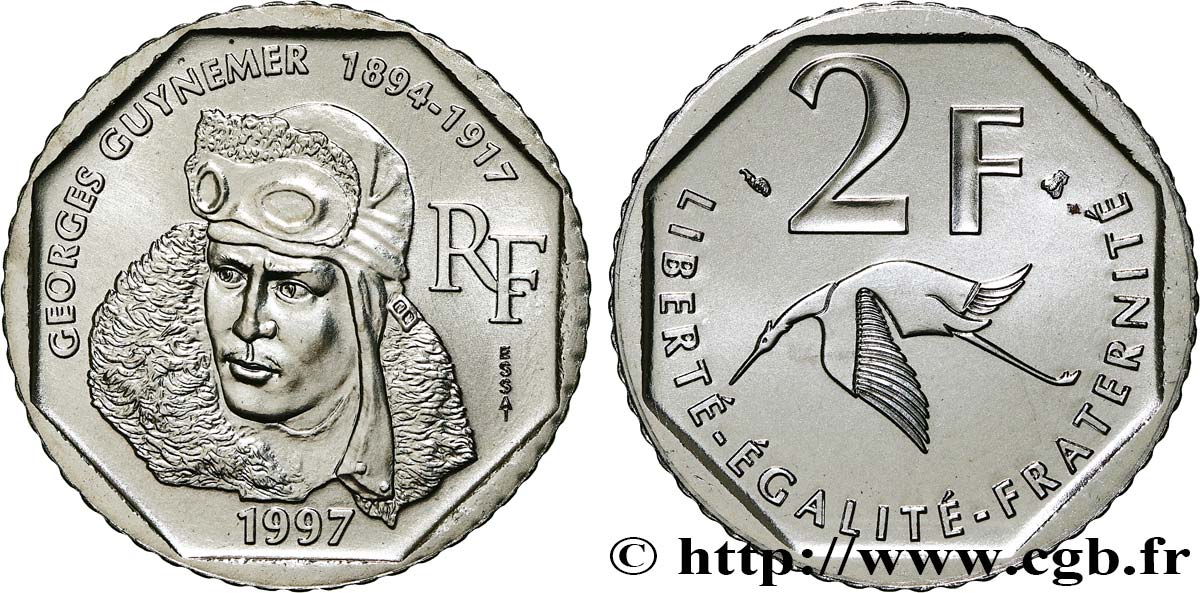 Essai de 2 francs Georges Guynemer 1997 Pessac F.275/1 ST 
