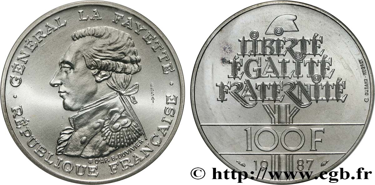 Essai de 100 francs Égalité - La Fayette 1987 Pessac F.455/1 ST 